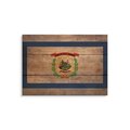 Wile E. Wood 15 x 11 in. West Virginia State Flag Wood Art FLWV-1511